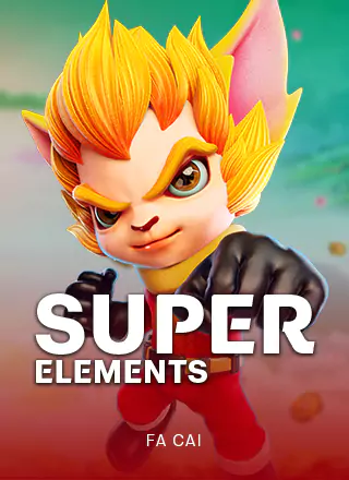 ภาพลูกแก้วธาตุพลังธรรมชาติในเกมสล็อต Super Elements